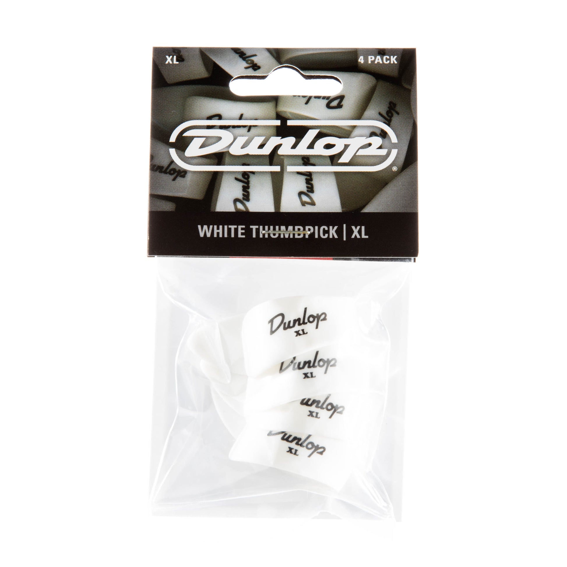 Jim Dunlop DUNLOP WHITE THUMBPICKS GUITAR PICK PLAYER'S PACK EXTRA LARGE 04-PACK - 9004P