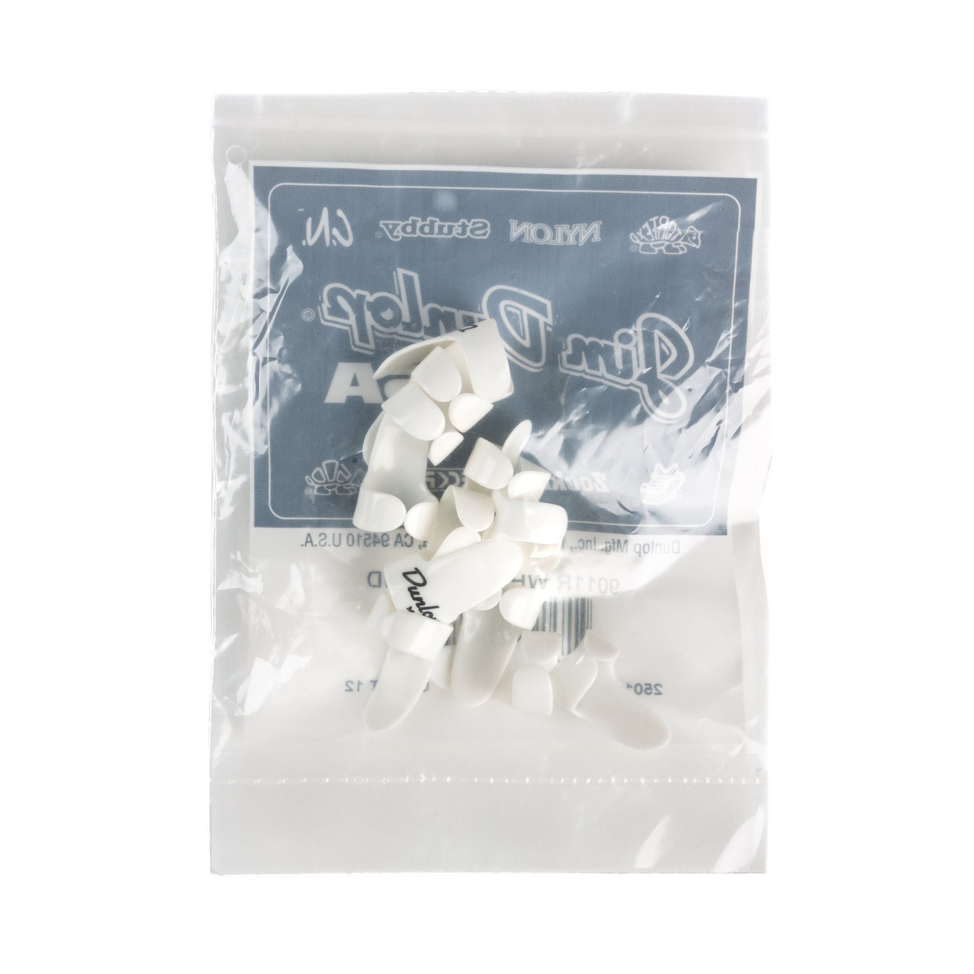 Jim Dunlop DUNLOP WHITE FINGERPICKS GUITAR PICK REFILL BAG MEDIUM 12-PACK - 9011R