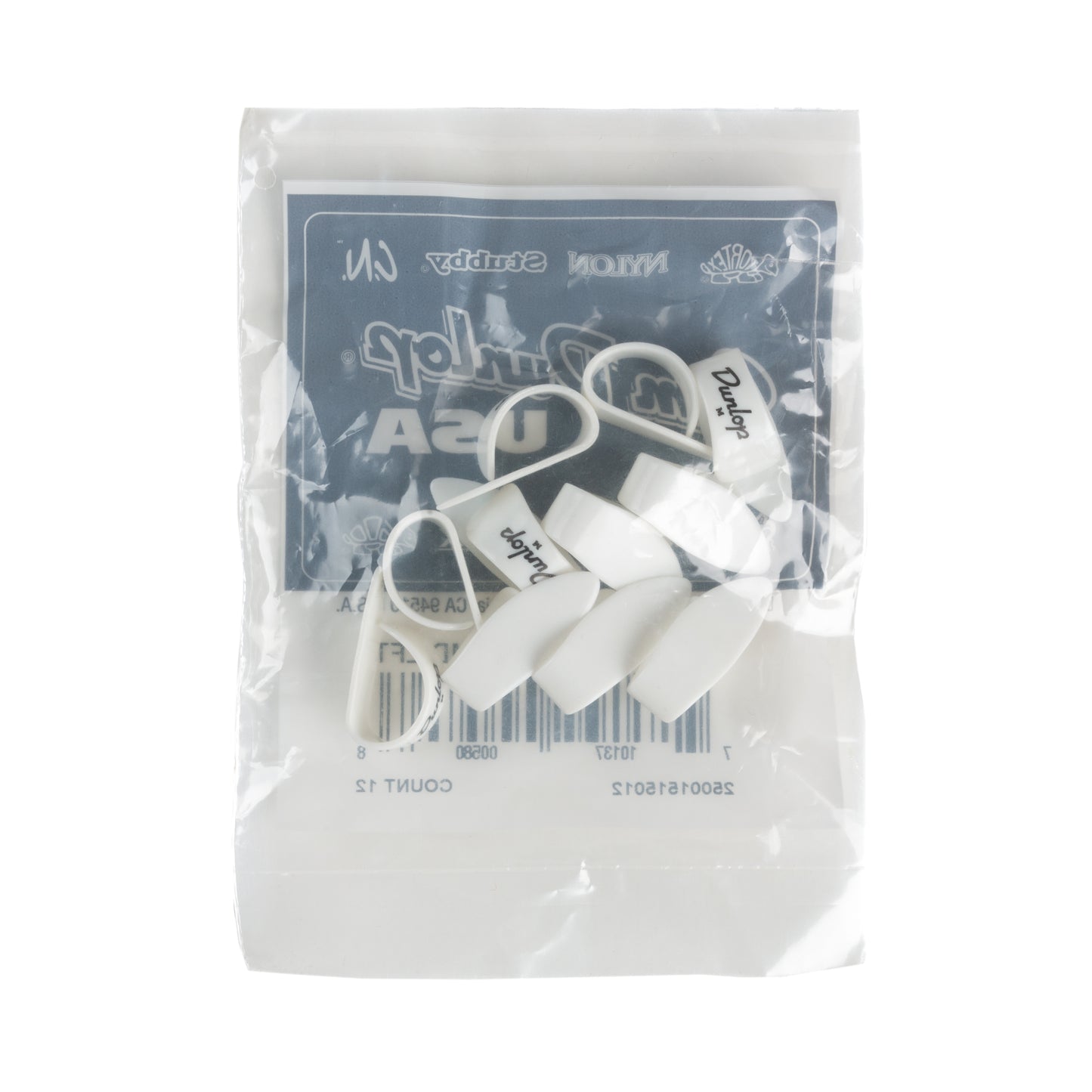 Jim Dunlop DUNLOP WHITE LEFT THUMBPICKS GUITAR PICK REFILL BAG MEDIUM 12-PACK - 9012R