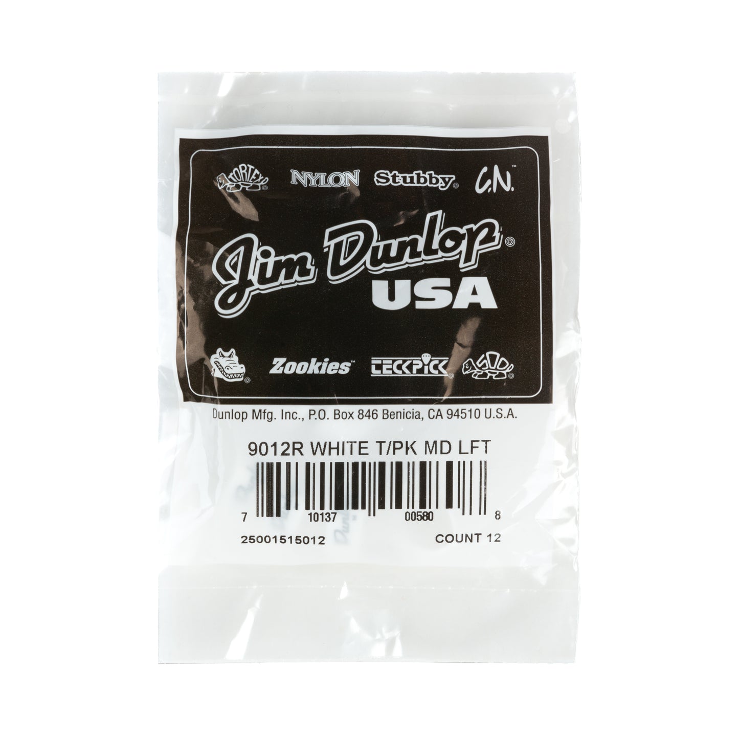 Jim Dunlop DUNLOP WHITE LEFT THUMBPICKS GUITAR PICK REFILL BAG MEDIUM 12-PACK - 9012R