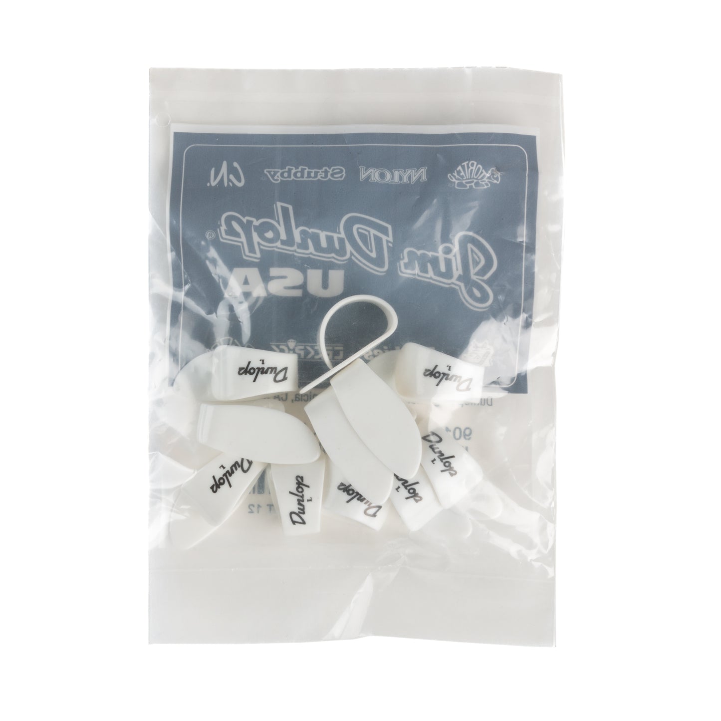 Jim Dunlop DUNLOP WHITE LEFT THUMBPICKS GUITAR PICK REFILL BAG LARGE 12-PACK - 9013R