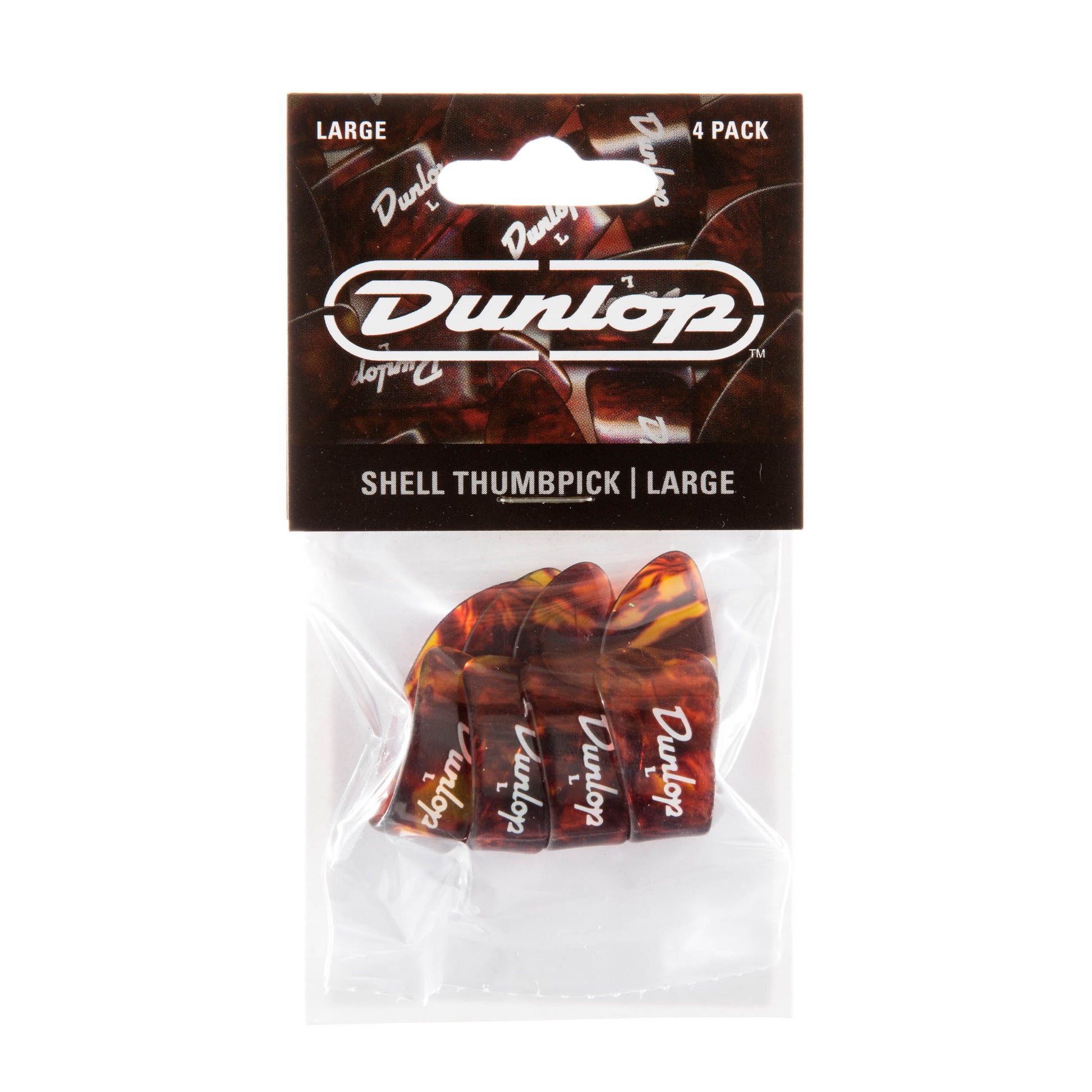 Jim Dunlop DUNLOP SHELL THUMBPICKS GUITAR PICK PLAYER'S PACK LARGE 04-PACK - 9023P