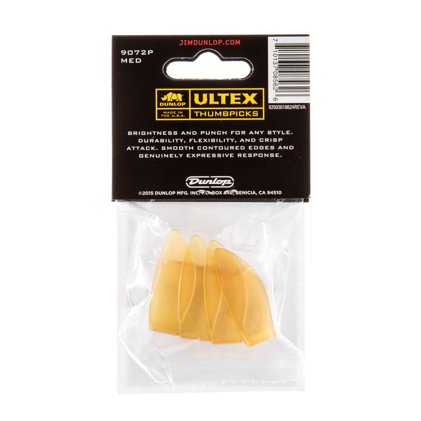 Jim Dunlop DUNLOP ULTEX RIGHT THUMBPICKS GUITAR PICK PLAYER'S PACK MEDIUM 04-PACK - 9072P