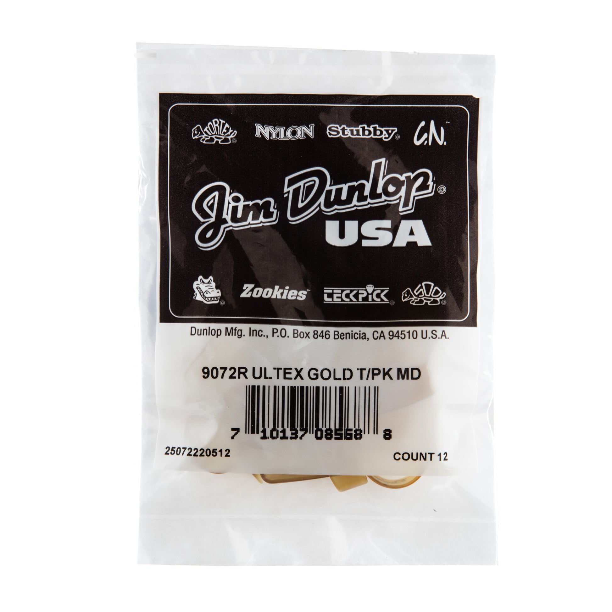 Jim Dunlop DUNLOP ULTEX RIGHT THUMBPICKS GUITAR PICK REFILL BAG MEDIUM 12-PACK - 9072R