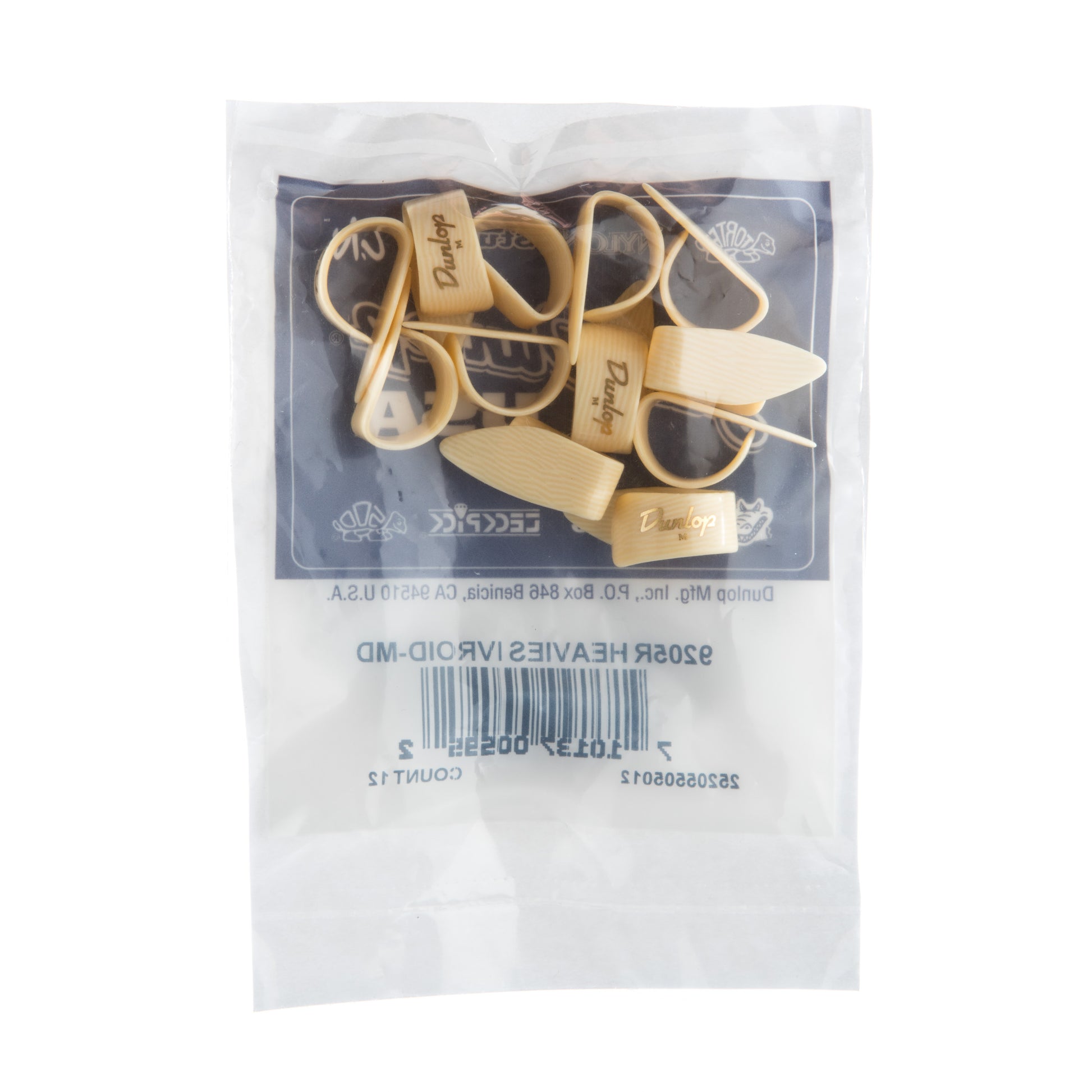 Jim Dunlop DUNLOP HEAVIES IVOROID THUMBPICKS MEDIUM GUITAR PICK REFILL BAG 12-PACK - 9205R