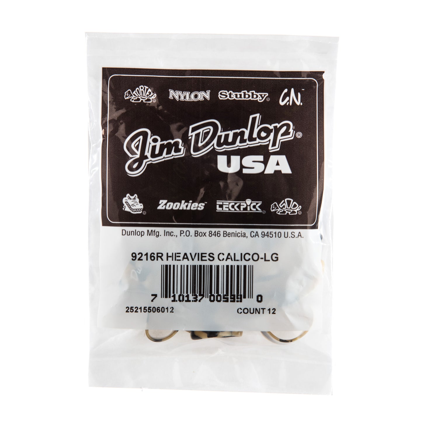 Jim Dunlop DUNLOP HEAVIES CALICO THUMBPICKS LARGE GUITAR PICK REFILL BAG 12-PACK - 9216R