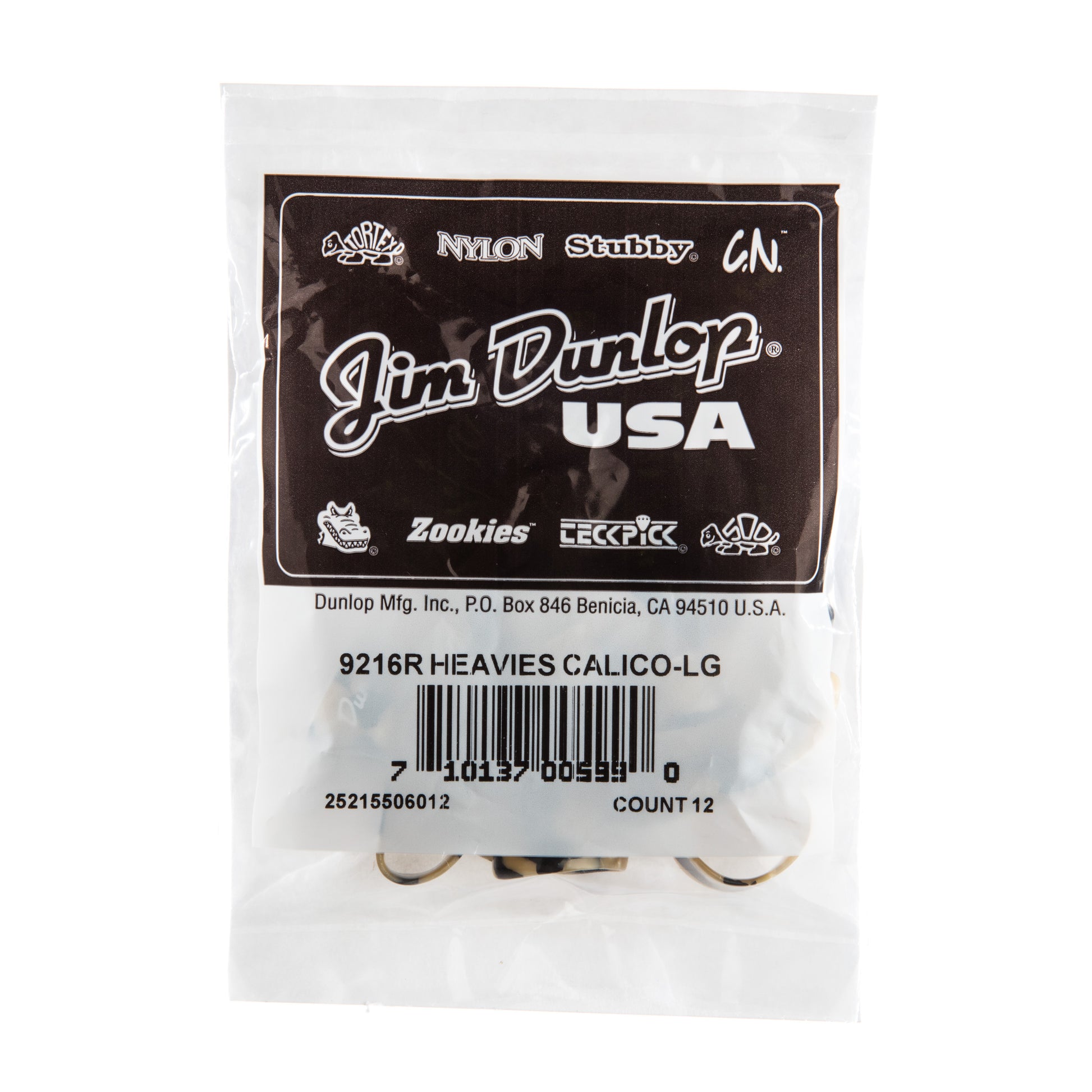 Jim Dunlop DUNLOP HEAVIES CALICO THUMBPICKS LARGE GUITAR PICK REFILL BAG 12-PACK - 9216R