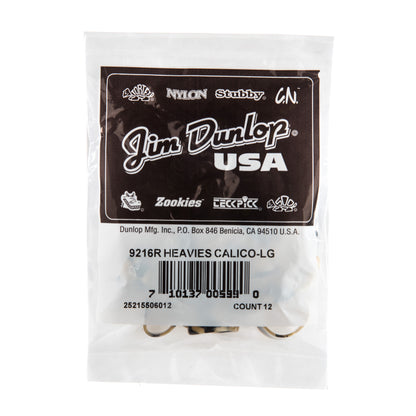 Jim Dunlop DUNLOP HEAVIES CALICO THUMBPICKS LARGE GUITAR PICK REFILL BAG 12-PACK - 9216R