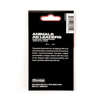 Jim Dunlop DUNLOP ANIMALS AS LEADERS BROWN PRIMETONE .73mm JAZZ III XL GUITAR PICK PLAYER'S PACK 03-Pack - AALP01