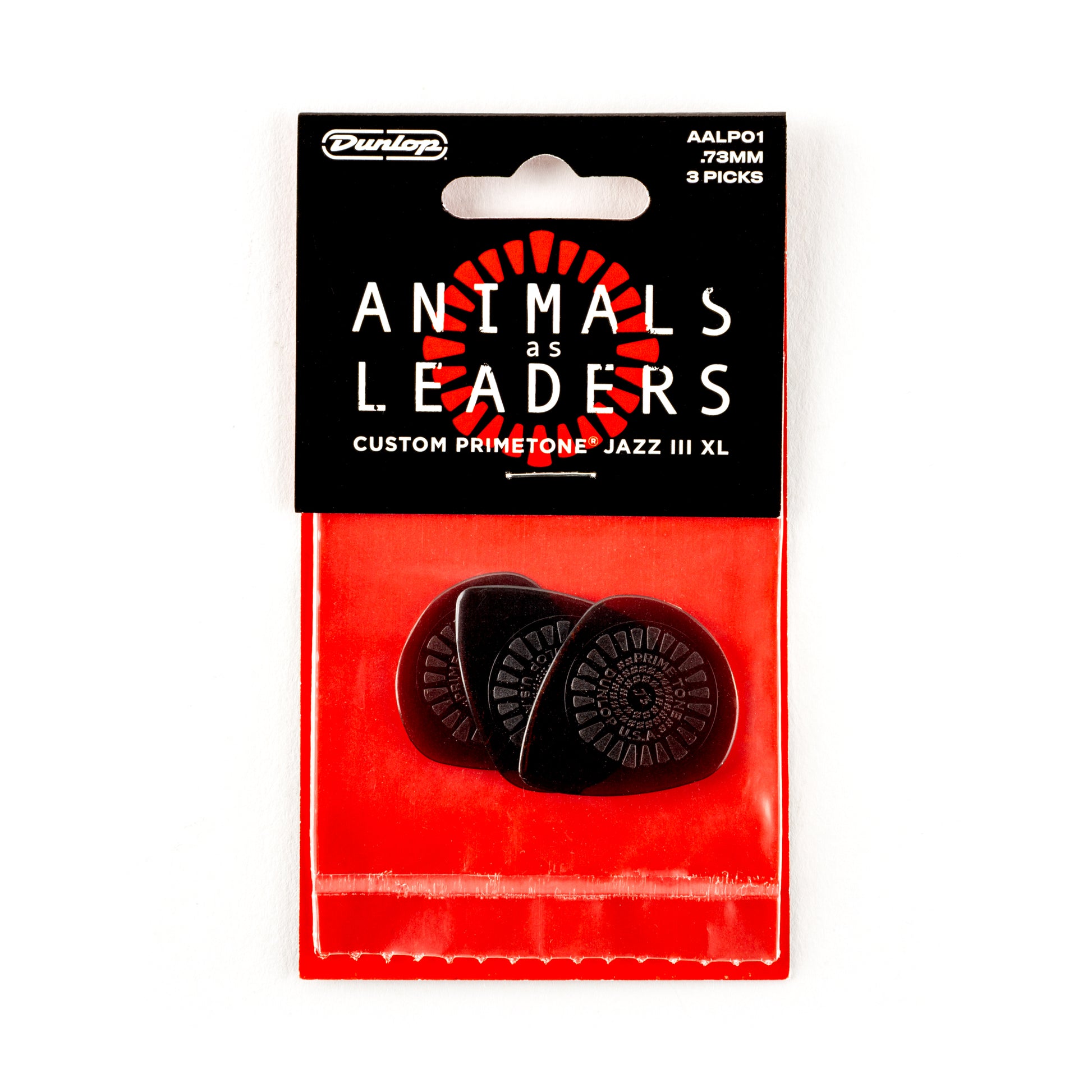 Jim Dunlop DUNLOP ANIMALS AS LEADERS BROWN PRIMETONE .73mm JAZZ III XL GUITAR PICK PLAYER'S PACK 03-Pack - AALP01