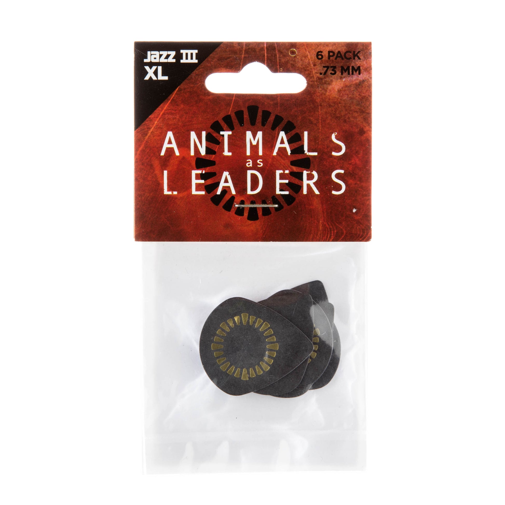 Jim Dunlop DUNLOP ANIMALS AS LEADERS JAVIER REYES TORTEX .73mm JAZZ III XL GUITAR PICK PLAYER'S PACK 06-Pack - AALP04