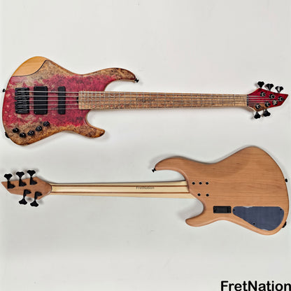 AC Guitars AC Guitars RetroB 5/34 5-String Bass 34" Scale ART Maple Burl 9.98lbs