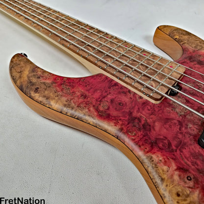 AC Guitars AC Guitars RetroB 5/34 5-String Bass 34" Scale ART Maple Burl 9.98lbs