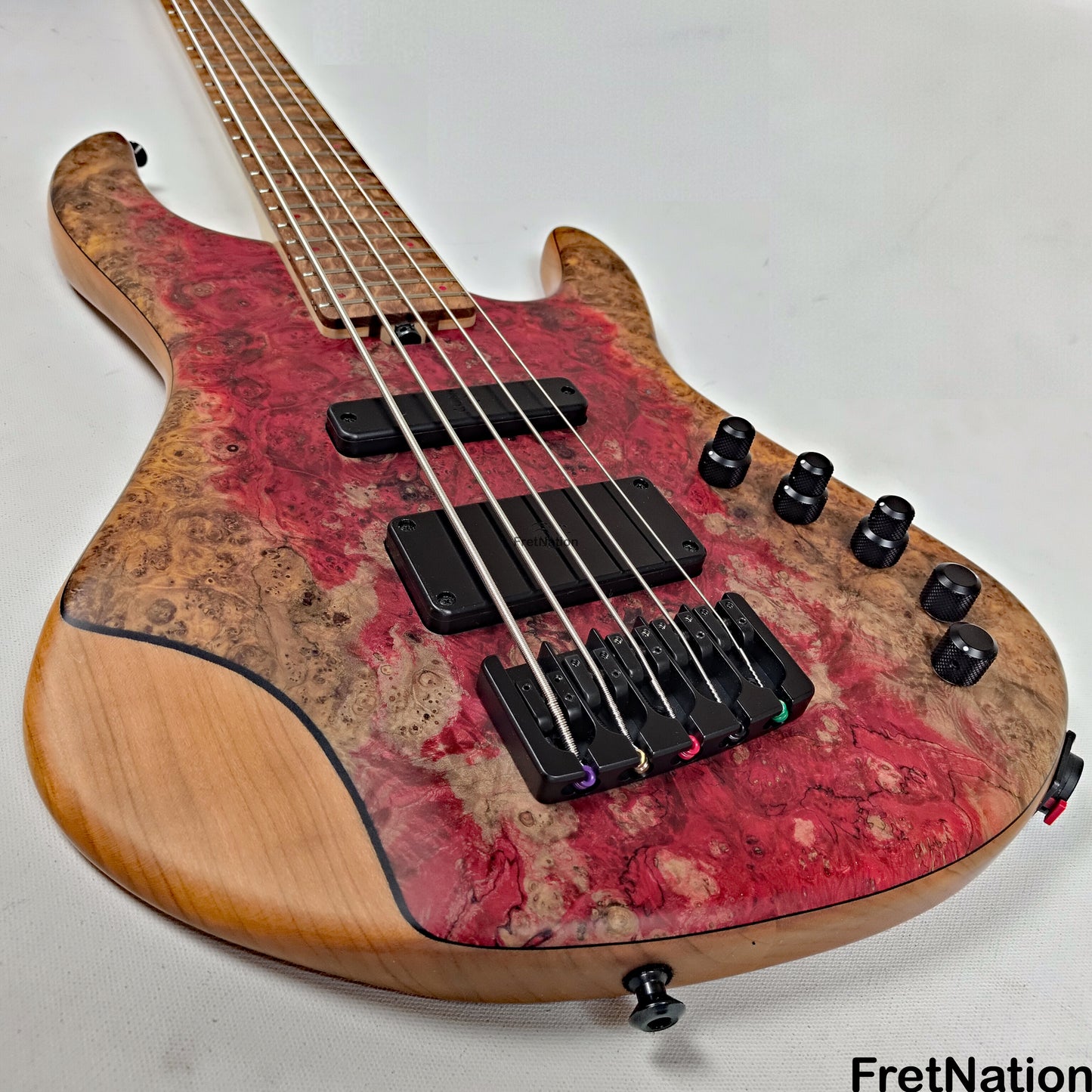 AC Guitars AC Guitars RetroB 5/34 5-String Bass 34" Scale ART Maple Burl 9.98lbs