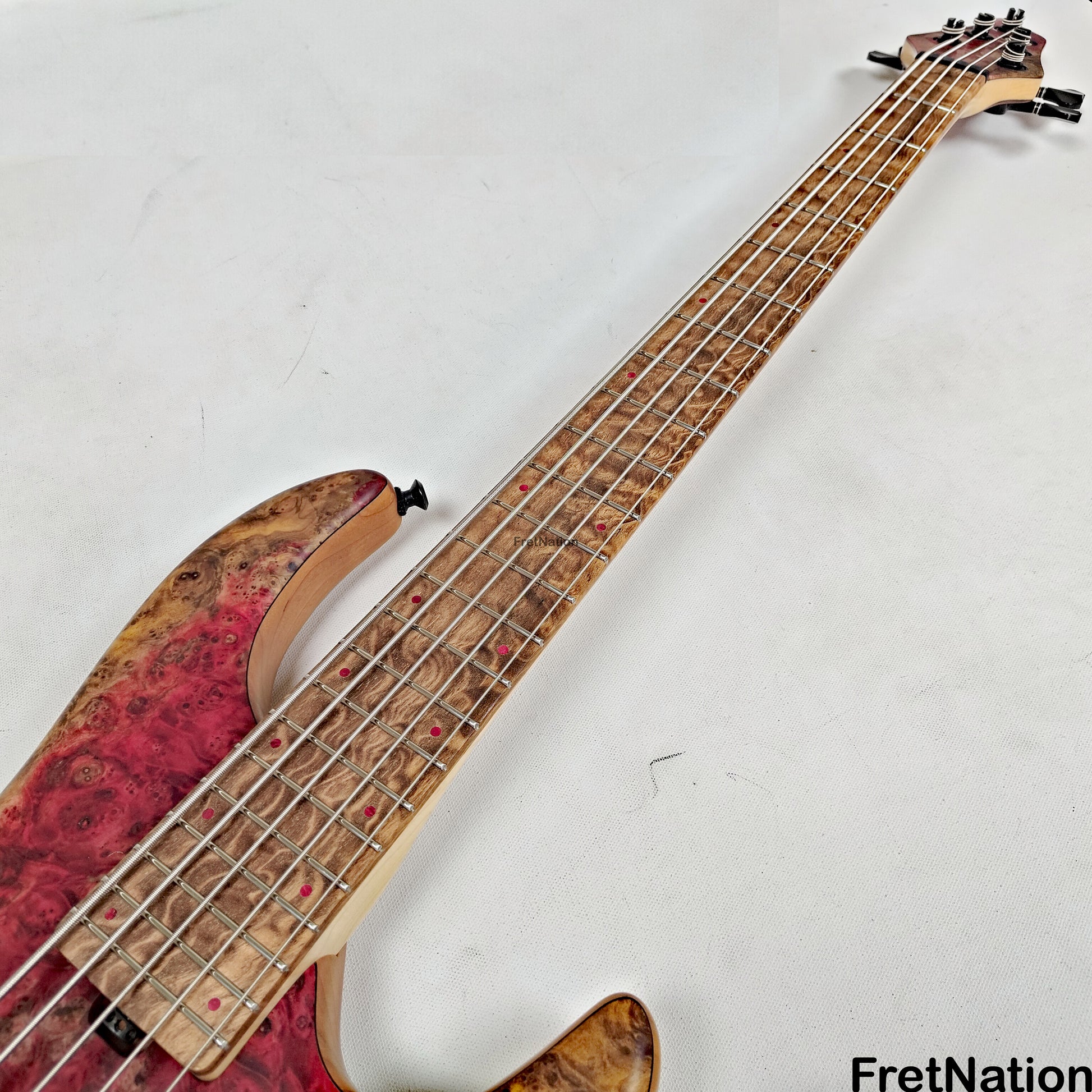 AC Guitars AC Guitars RetroB 5/34 5-String Bass 34" Scale ART Maple Burl 9.98lbs