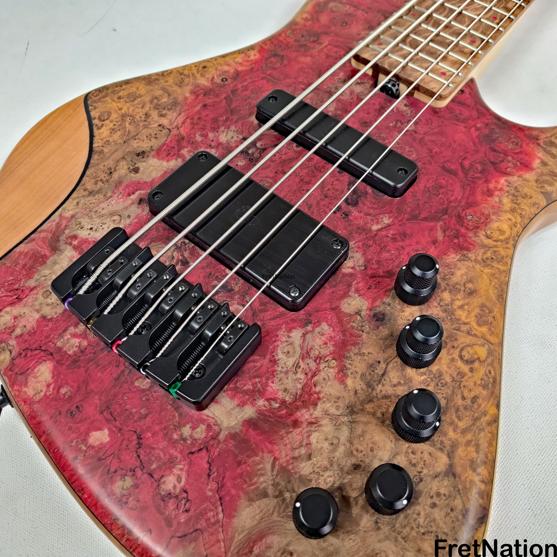 AC Guitars AC Guitars RetroB 5/34 5-String Bass 34" Scale ART Maple Burl 9.98lbs