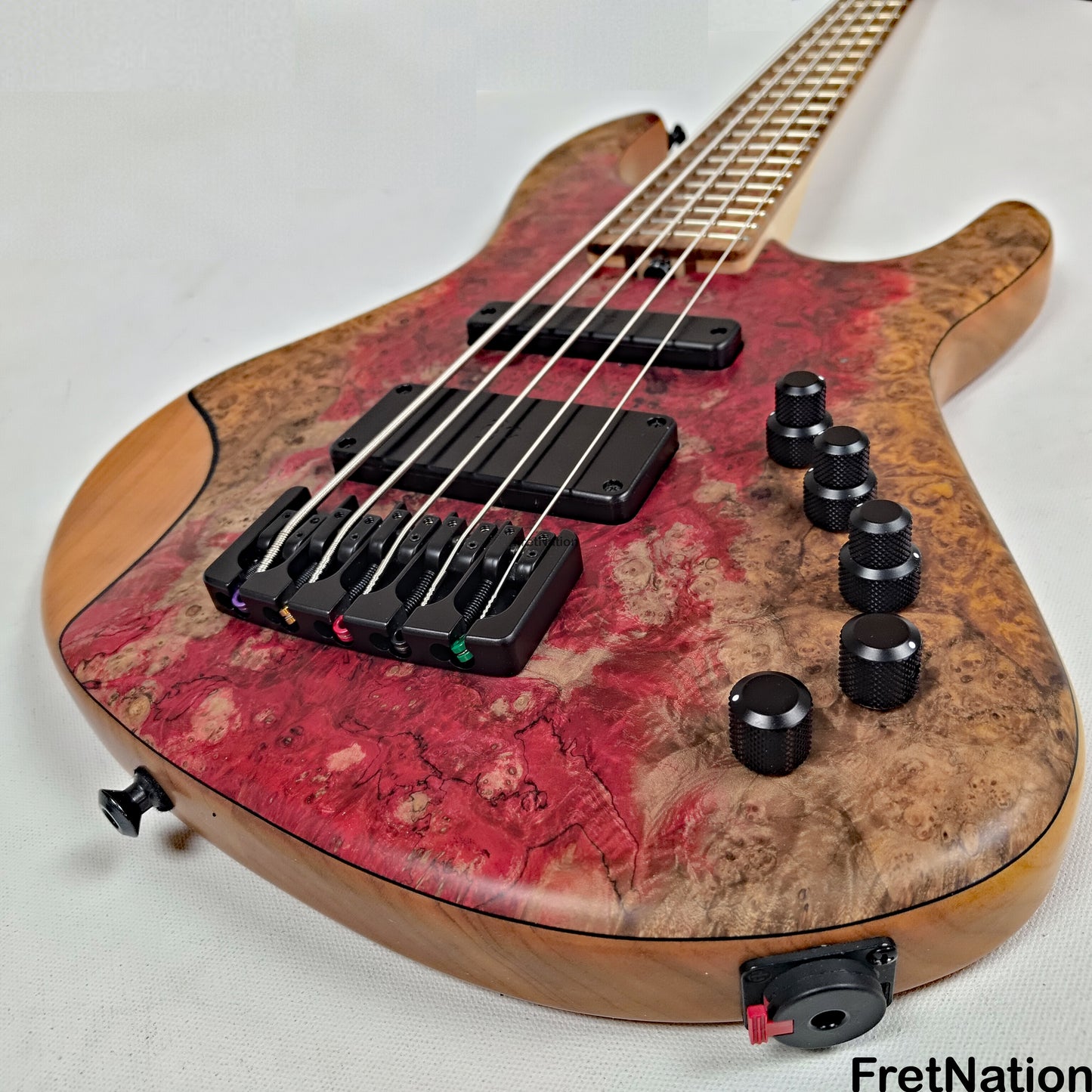 AC Guitars AC Guitars RetroB 5/34 5-String Bass 34" Scale ART Maple Burl 9.98lbs