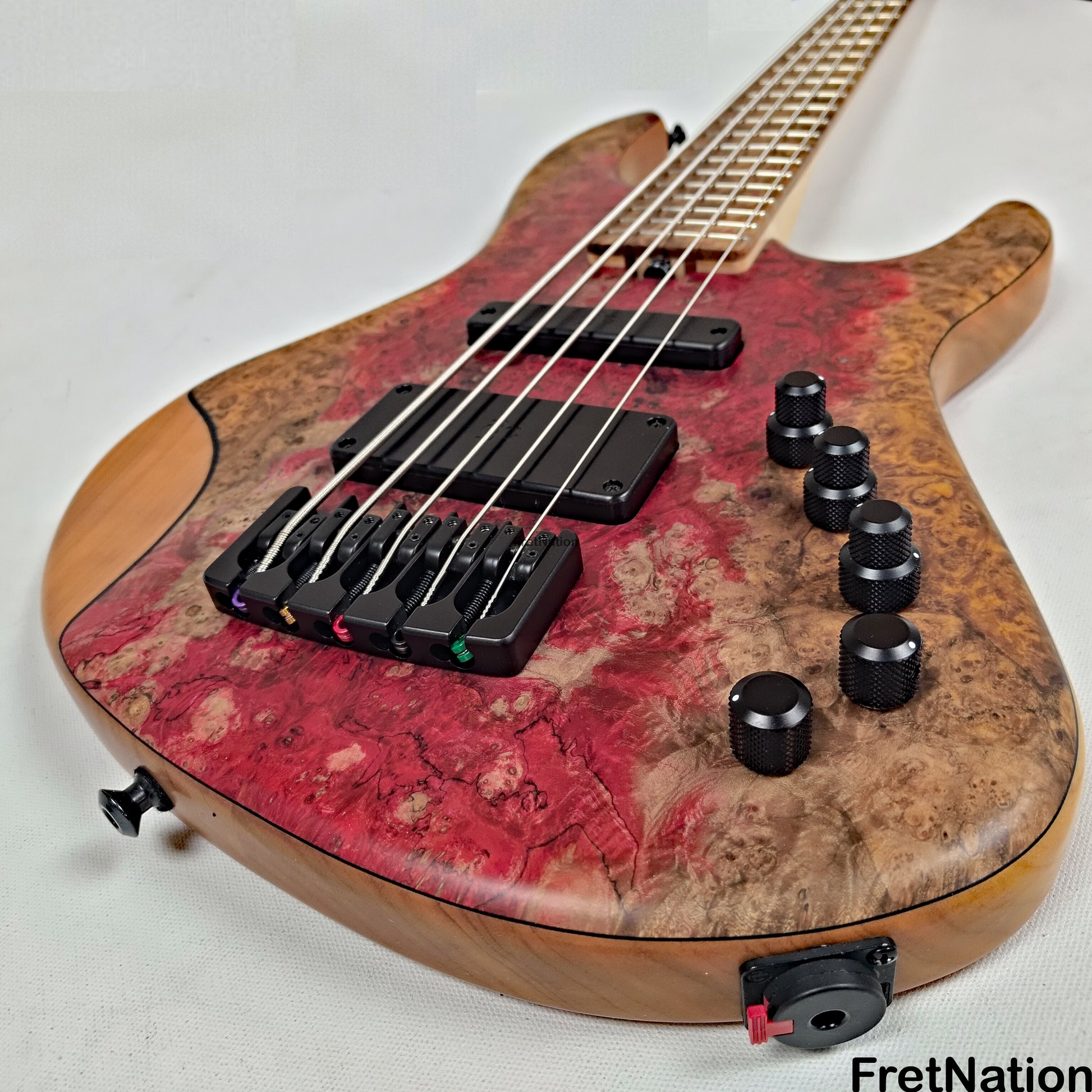 AC Guitars AC Guitars RetroB 5/34 5-String Bass 34" Scale ART Maple Burl 9.98lbs