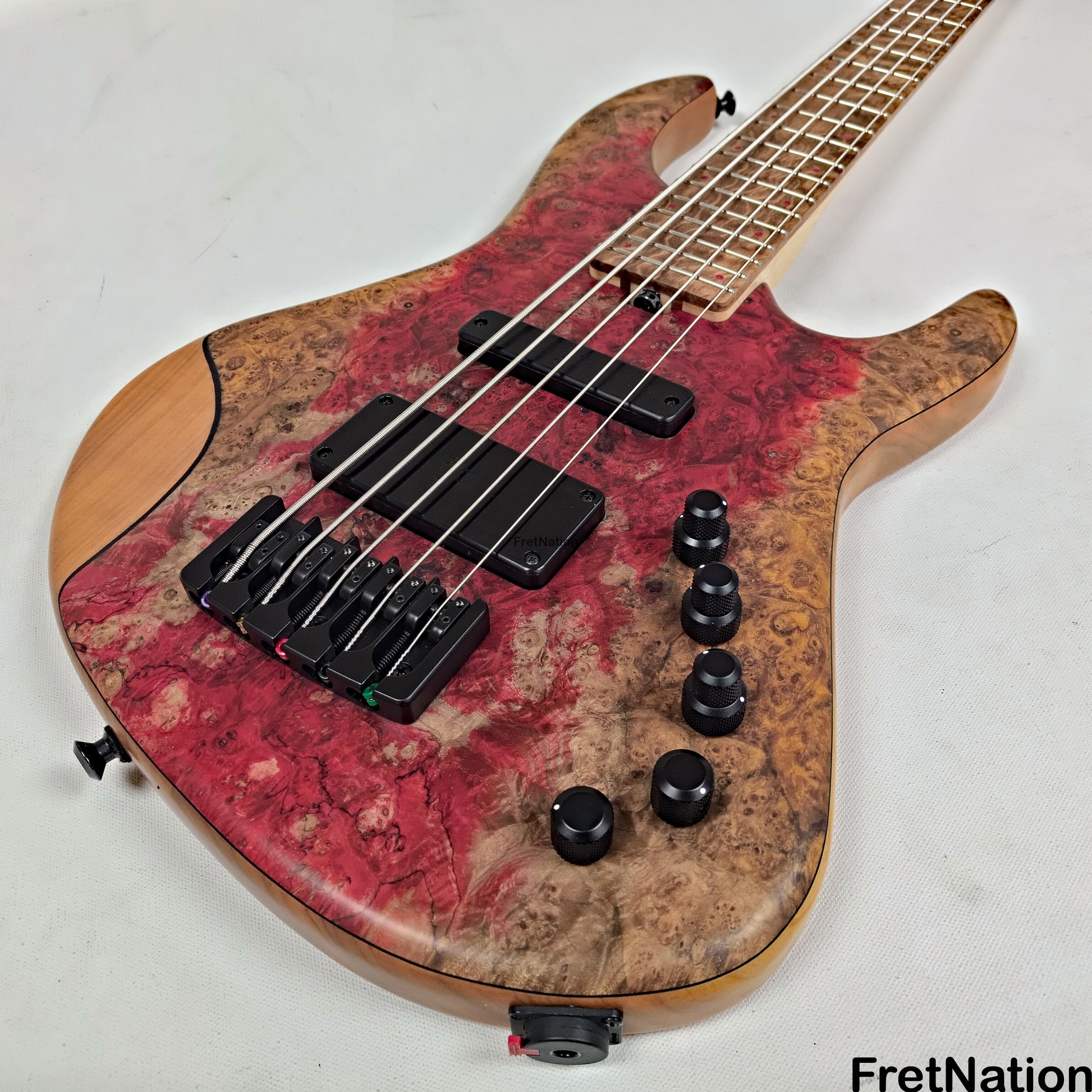 AC Guitars AC Guitars RetroB 5/34 5-String Bass 34" Scale ART Maple Burl 9.98lbs