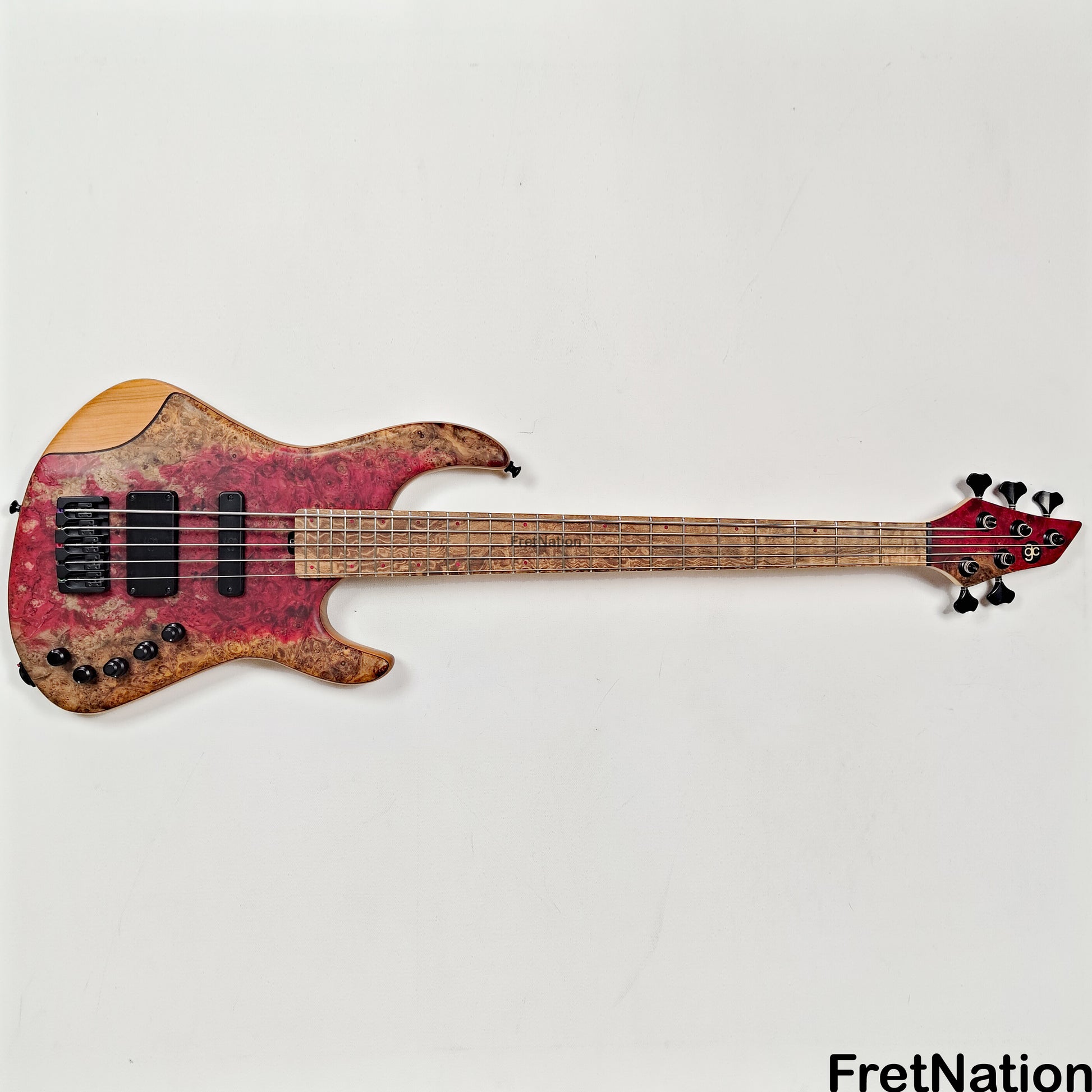 AC Guitars AC Guitars RetroB 5/34 5-String Bass 34" Scale ART Maple Burl 9.98lbs