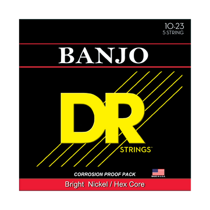 DR Strings DR Original Style Nickel Plated Steel Banjo String Set - 10-23 - 05-String BA5-10