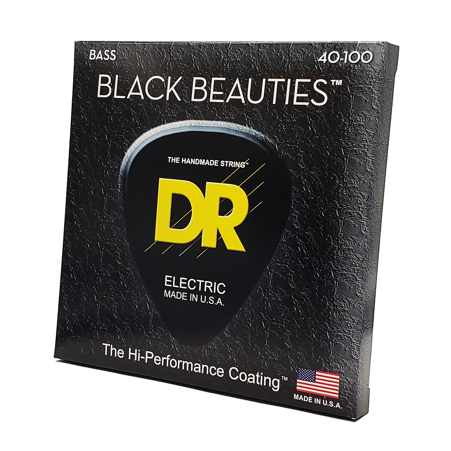 DR Strings DR Black Beauties Black Coated Electric Bass Strings Long Scale Set - 4-String 40-100 BKB-40