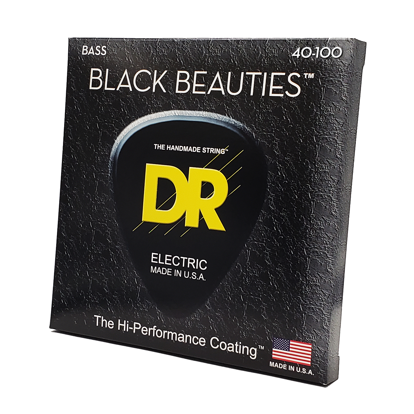 DR Strings DR Black Beauties Black Coated Electric Bass Strings Long Scale Set - 4-String 40-100 BKB-40