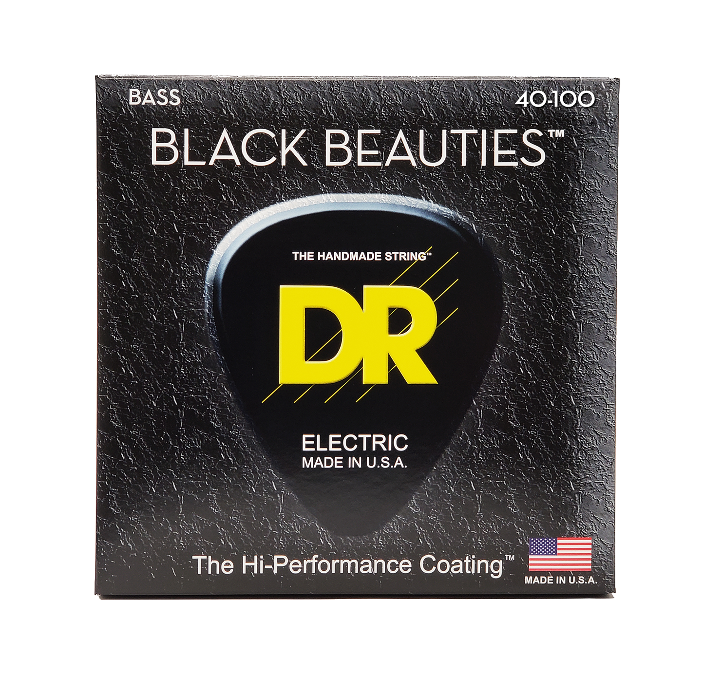 DR Strings DR Black Beauties Black Coated Electric Bass Strings Long Scale Set - 4-String 40-100 BKB-40