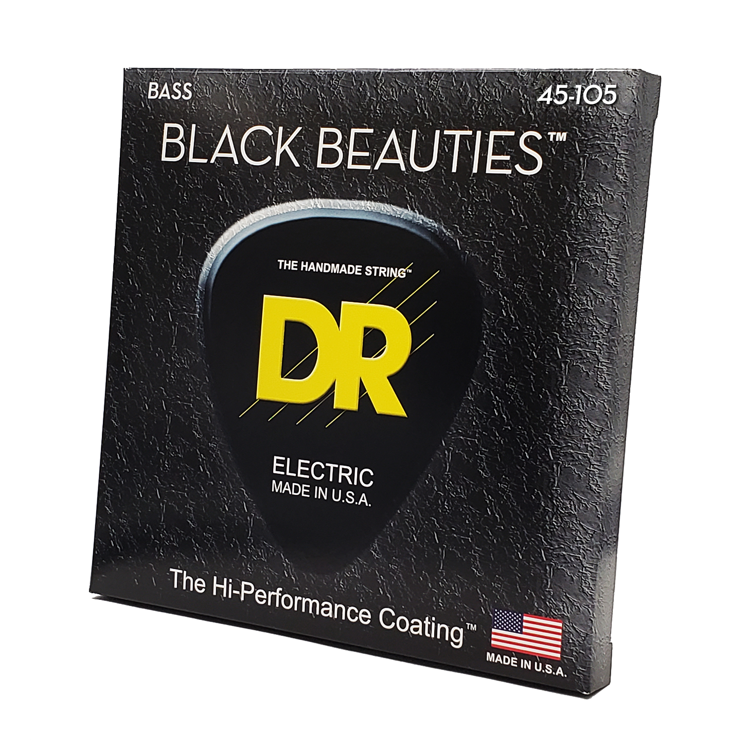 DR Strings DR Black Beauties Black Coated Electric Bass Strings Long Scale Set - 4-String 45-105 BKB-45