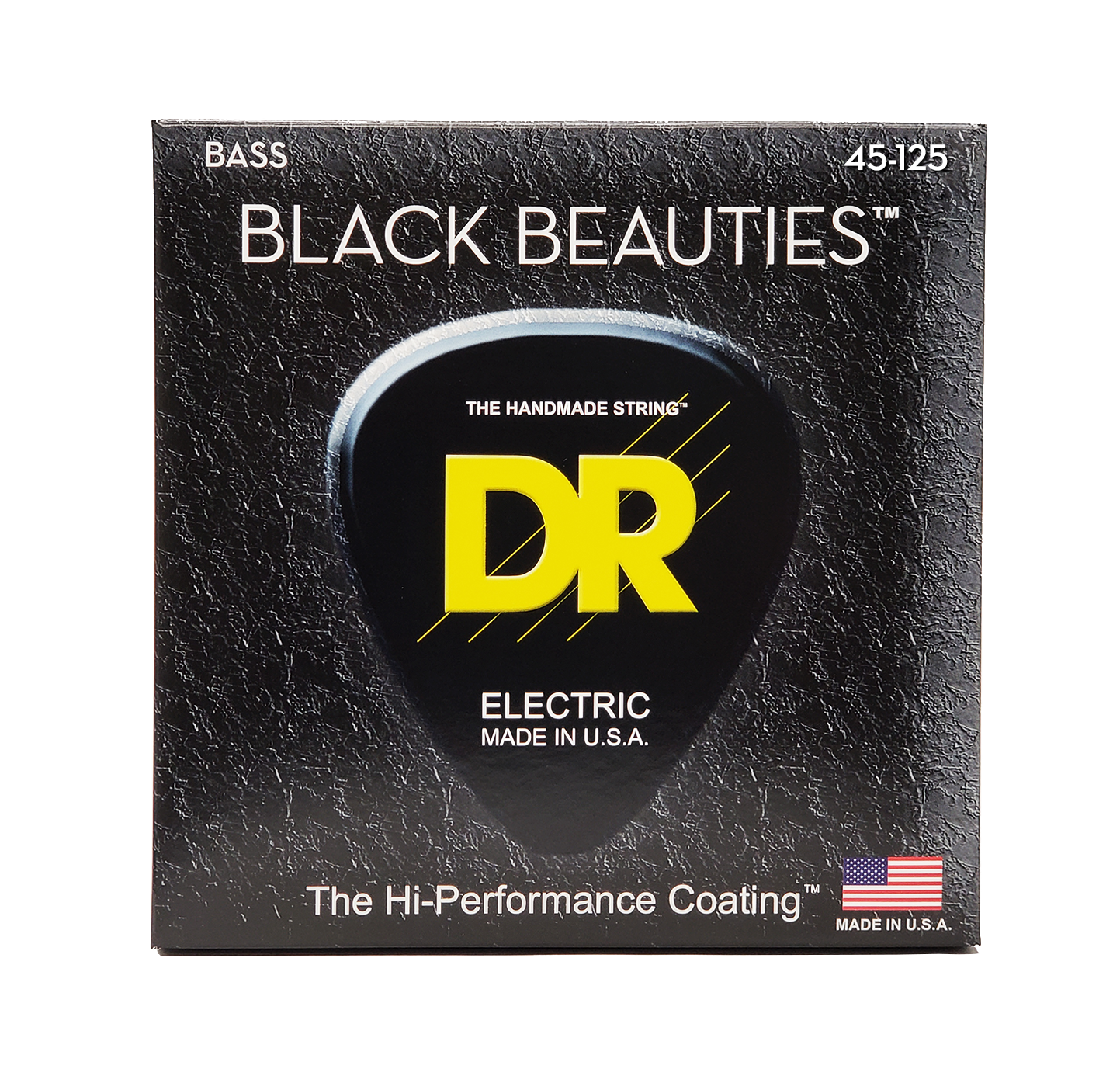 DR Strings DR Black Beauties Black Coated Electric Bass Strings Long Scale Set - 5-String 45-125 BKB5-45