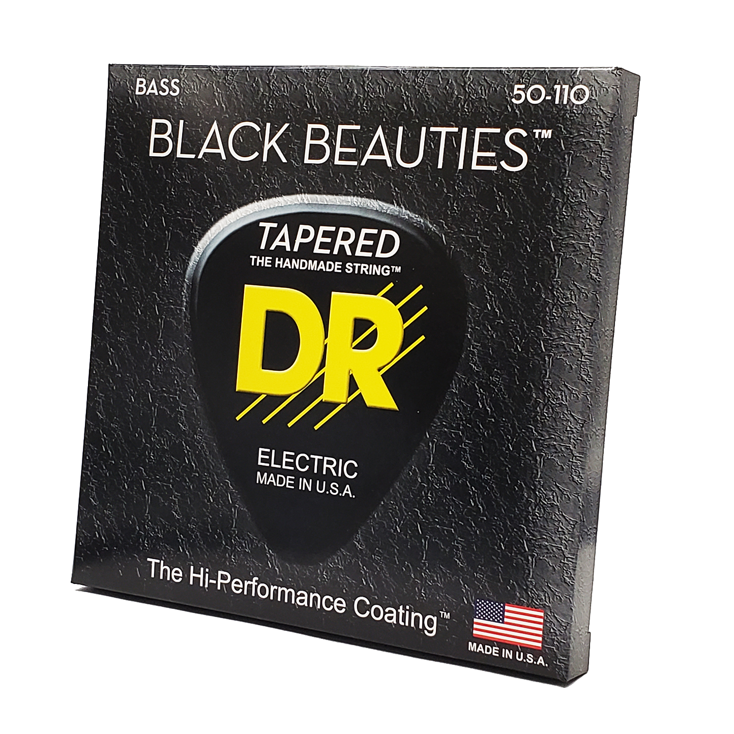 DR Strings DR Black Beauties Black Coated Electric Bass Strings Long Scale Set - 4-String 50-110T Tapered BKBT-50