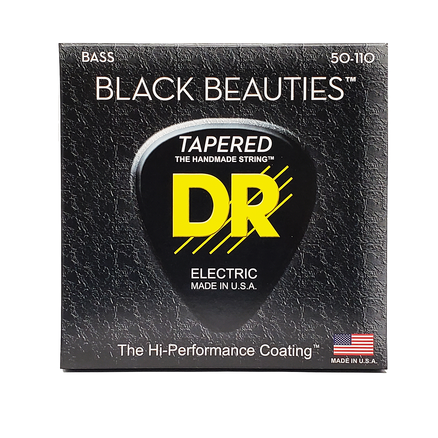 DR Strings DR Black Beauties Black Coated Electric Bass Strings Long Scale Set - 4-String 50-110T Tapered BKBT-50