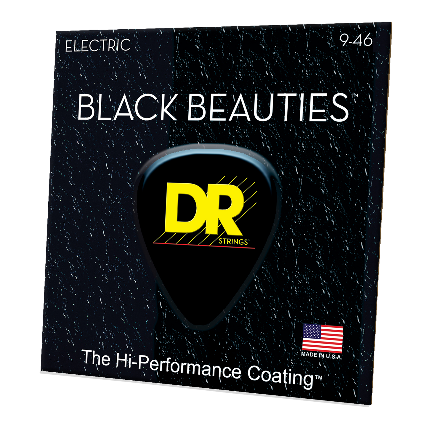 DR Strings DR Black Beauties Hi-Performance Coated Electric Guitar String Set - 09-46 Light-Medium BKE-9/46
