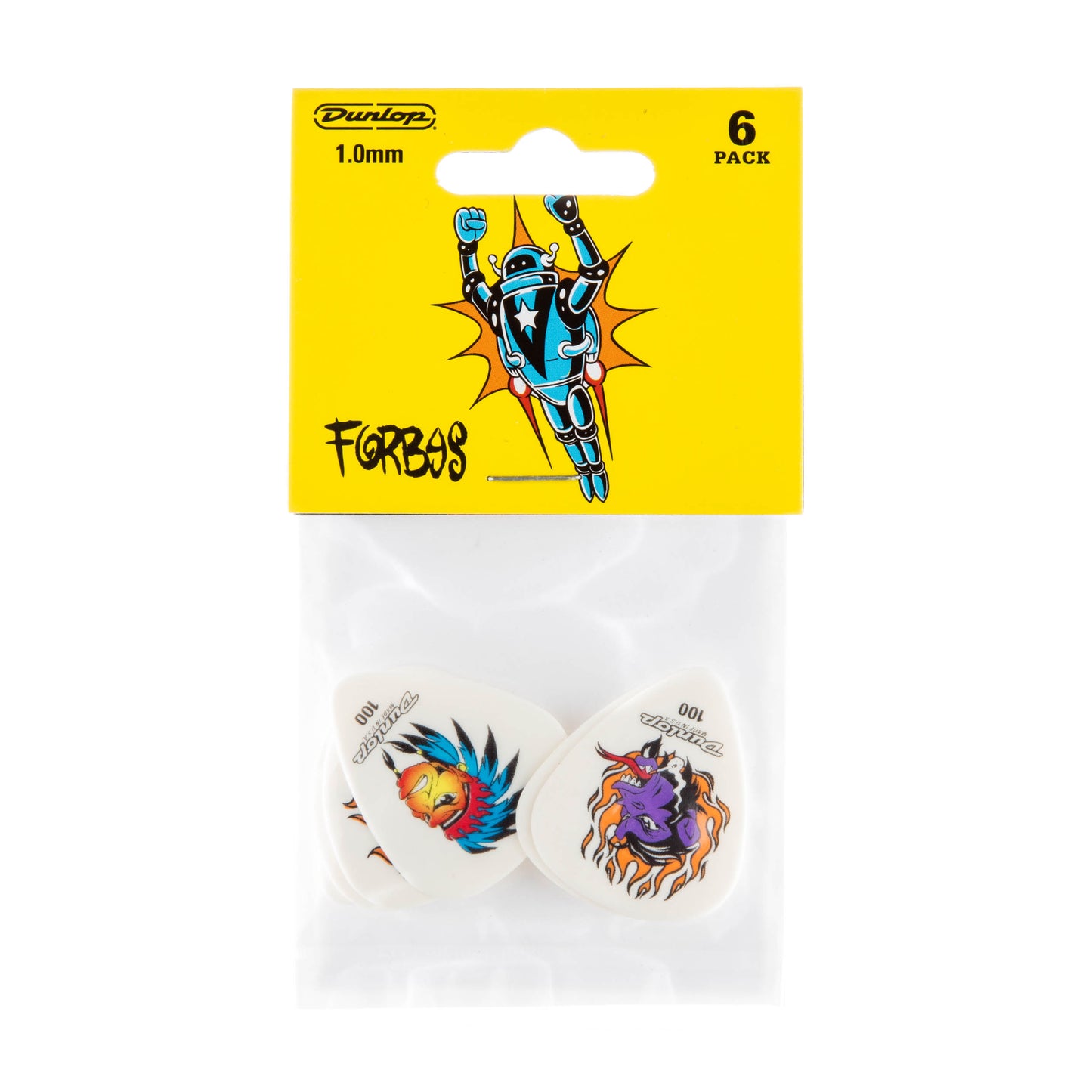 Jim Dunlop DUNLOP ALAN FORBES 1.00mm GUITAR PICK PLAYER'S PACK 06-PACK - BL100P100