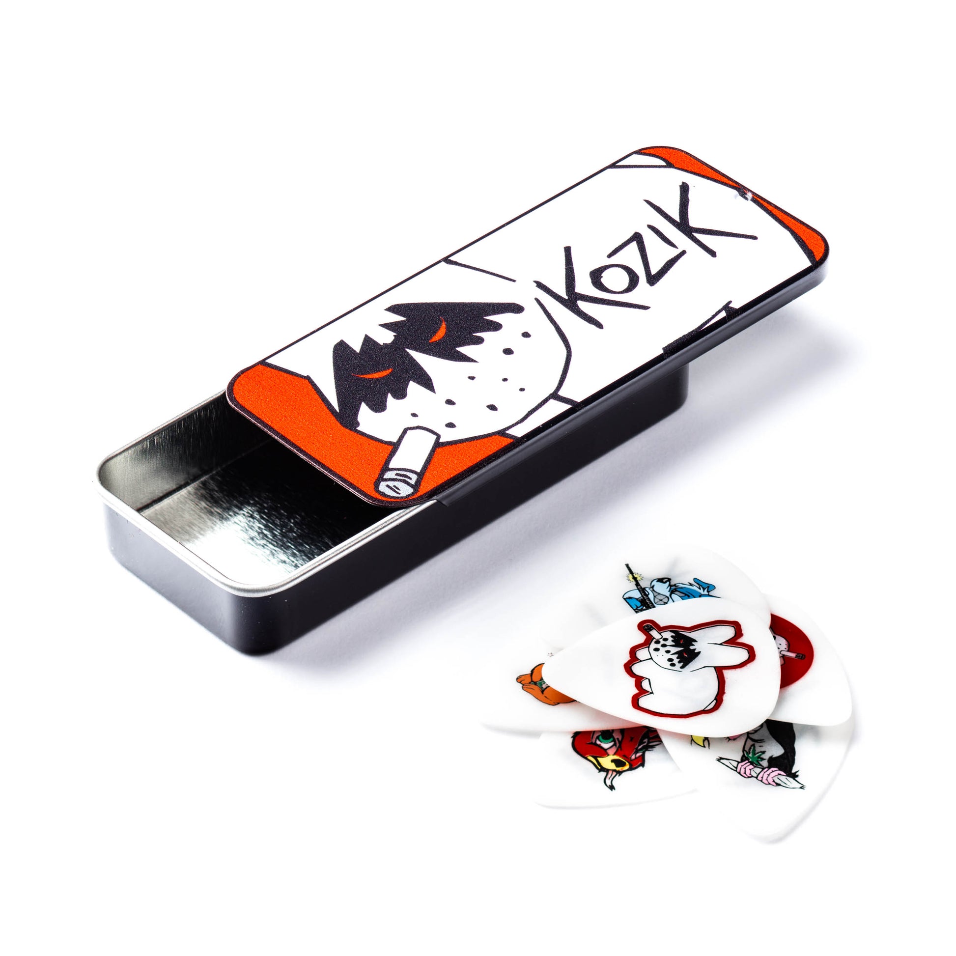 Jim Dunlop DUNLOP FRANK KOZIK 1 BLACKLINE ART .73mm PICK TIN GUITAR PICK REFILL BOX - BL109T073