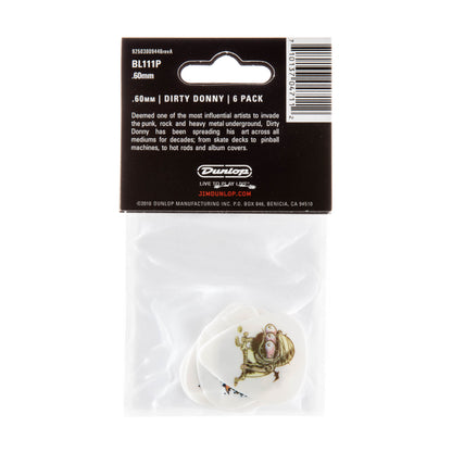 Jim Dunlop DUNLOP DIRTY DONNY SERIES 1 - .60mm ASSORTMENT GUITAR PICK PLAYER'S PACK 06-PACK - BL111P060