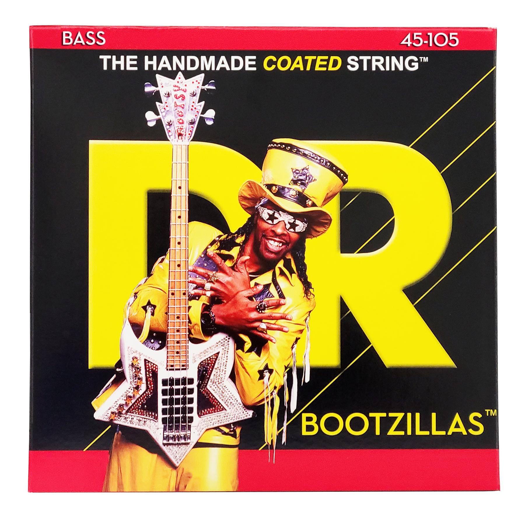 DR Strings DR Bootzillas Coated Stainless Steel Electric Bass Strings Long Scale - 4-String 45-105 BZ-45