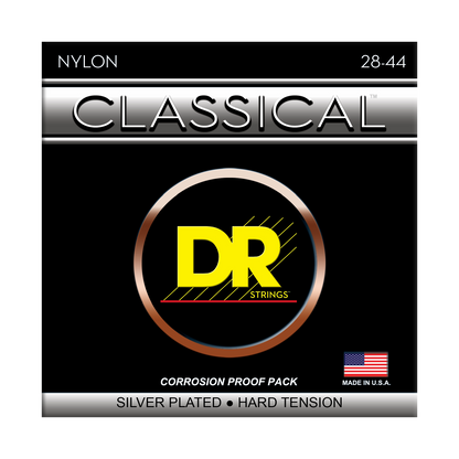 DR Strings DR Classical Nylon Silver Plated Acoustic Guitar String Set - 28-44 Medium CN-H