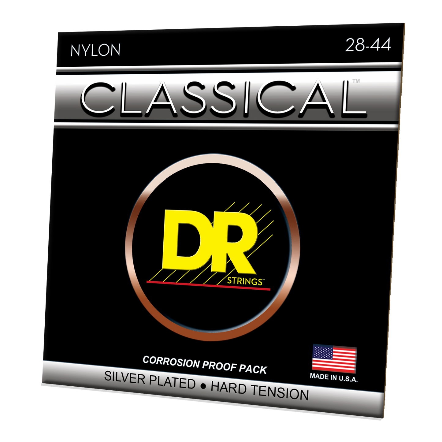 DR Strings DR Classical Nylon Silver Plated Acoustic Guitar String Set - 28-44 Medium CN-H