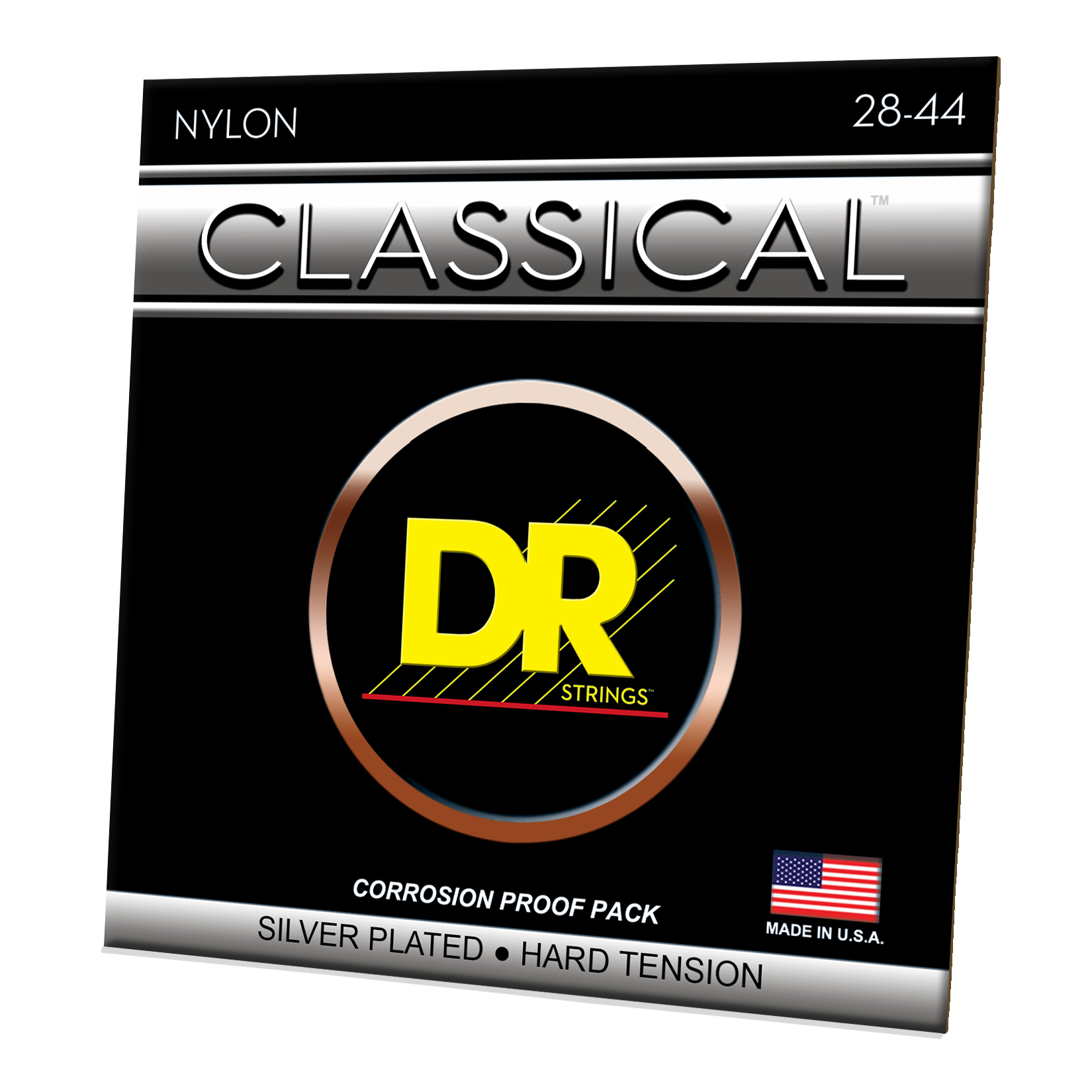 DR Strings DR Classical Nylon Silver Plated Acoustic Guitar String Set - 28-44 Medium CN-H