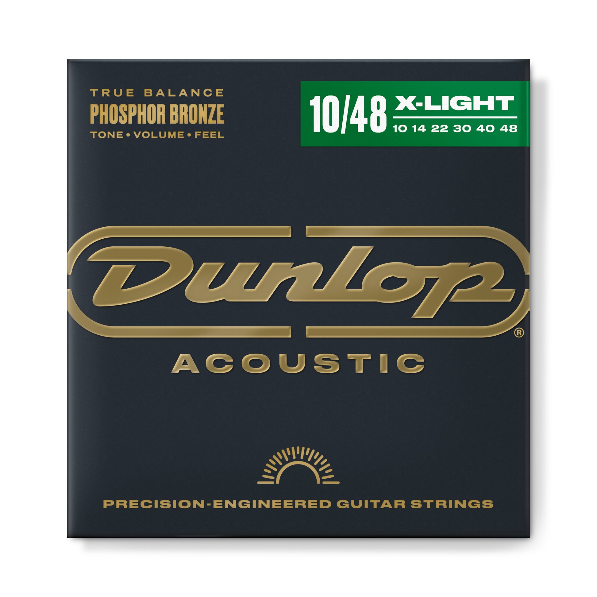 Jim Dunlop DUNLOP PHOSPHOR BRONZE ACOUSTIC GUITAR 06- STRING SET - 10-48 EXTRA LIGHT - DAP1048