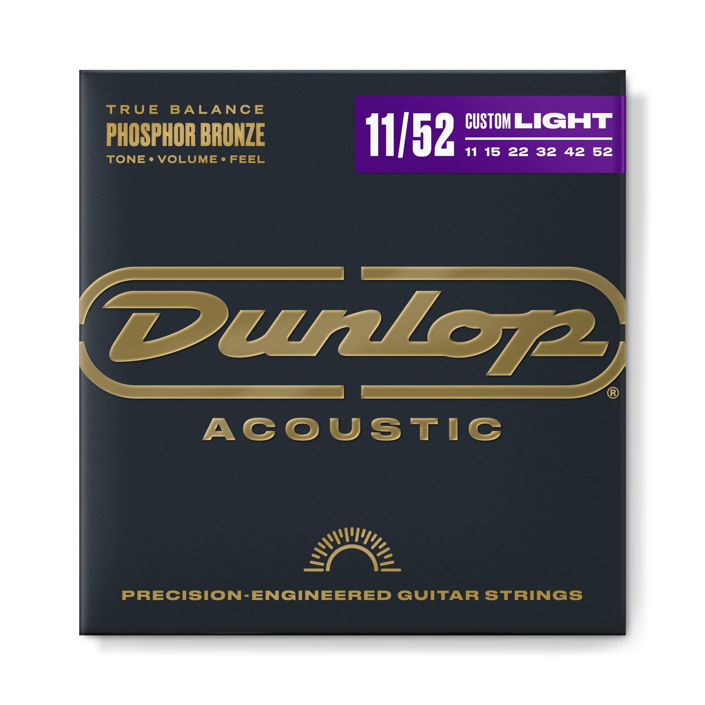 Jim Dunlop DUNLOP PHOSPHOR BRONZE ACOUSTIC GUITAR 06- STRING SET - 11-52 MEDIUM LIGHT - DAP1152