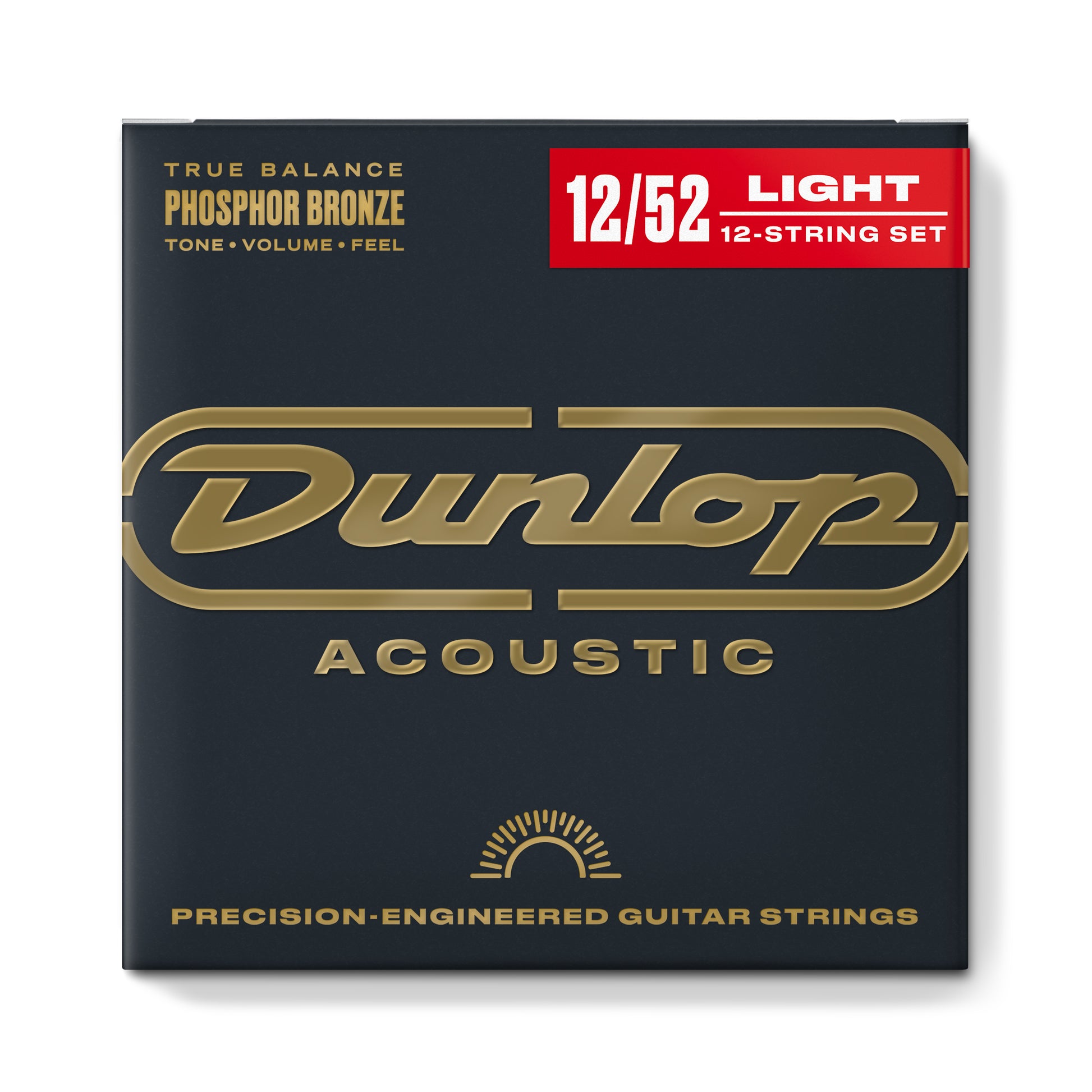 Jim Dunlop DUNLOP PHOSPHOR BRONZE ACOUSTIC GUITAR 12- STRING SET - 12-52 LIGHT - DAP1252J