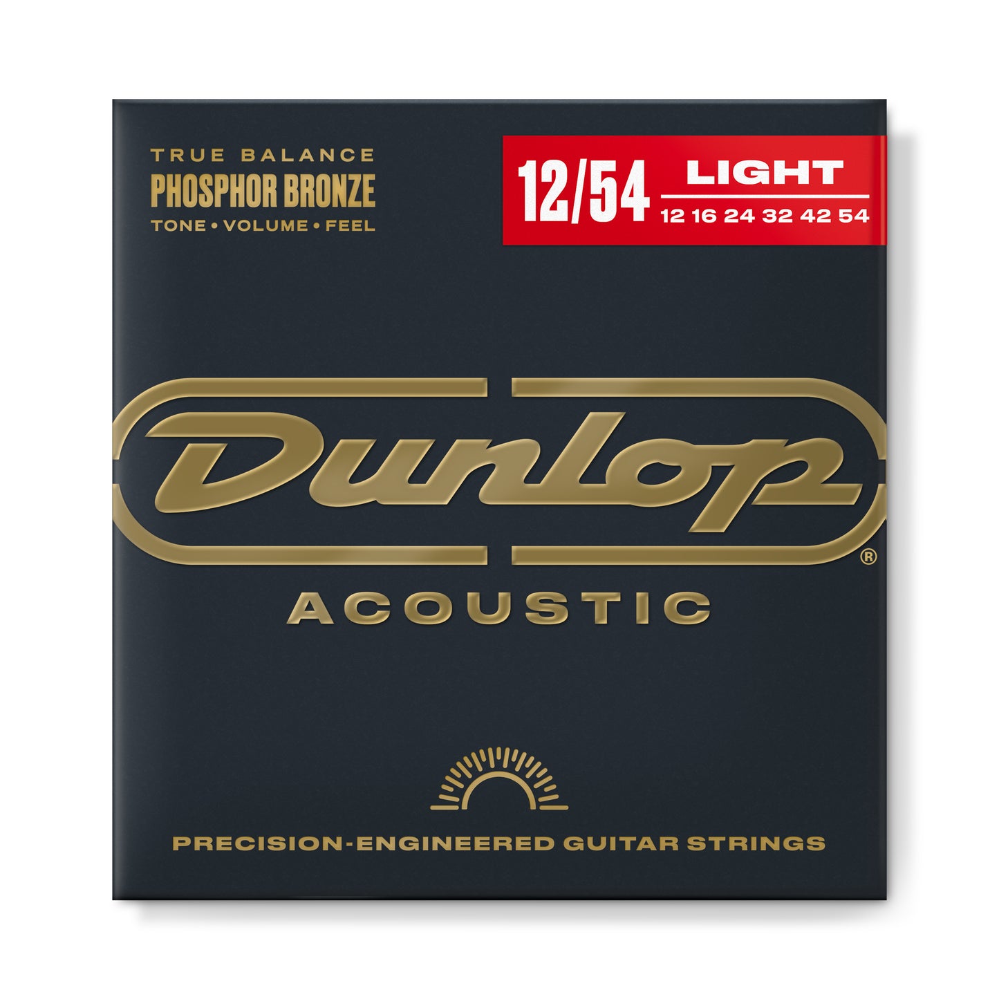 Jim Dunlop DUNLOP PHOSPHOR BRONZE ACOUSTIC GUITAR 06- STRING SET - 12-54 LIGHT - DAP1254