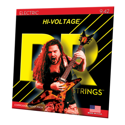 DR Strings DR HI-VOLTAGE Dimebag Darrell Signature Series Electric Guitar String Set - 9-42 Light DGB-9