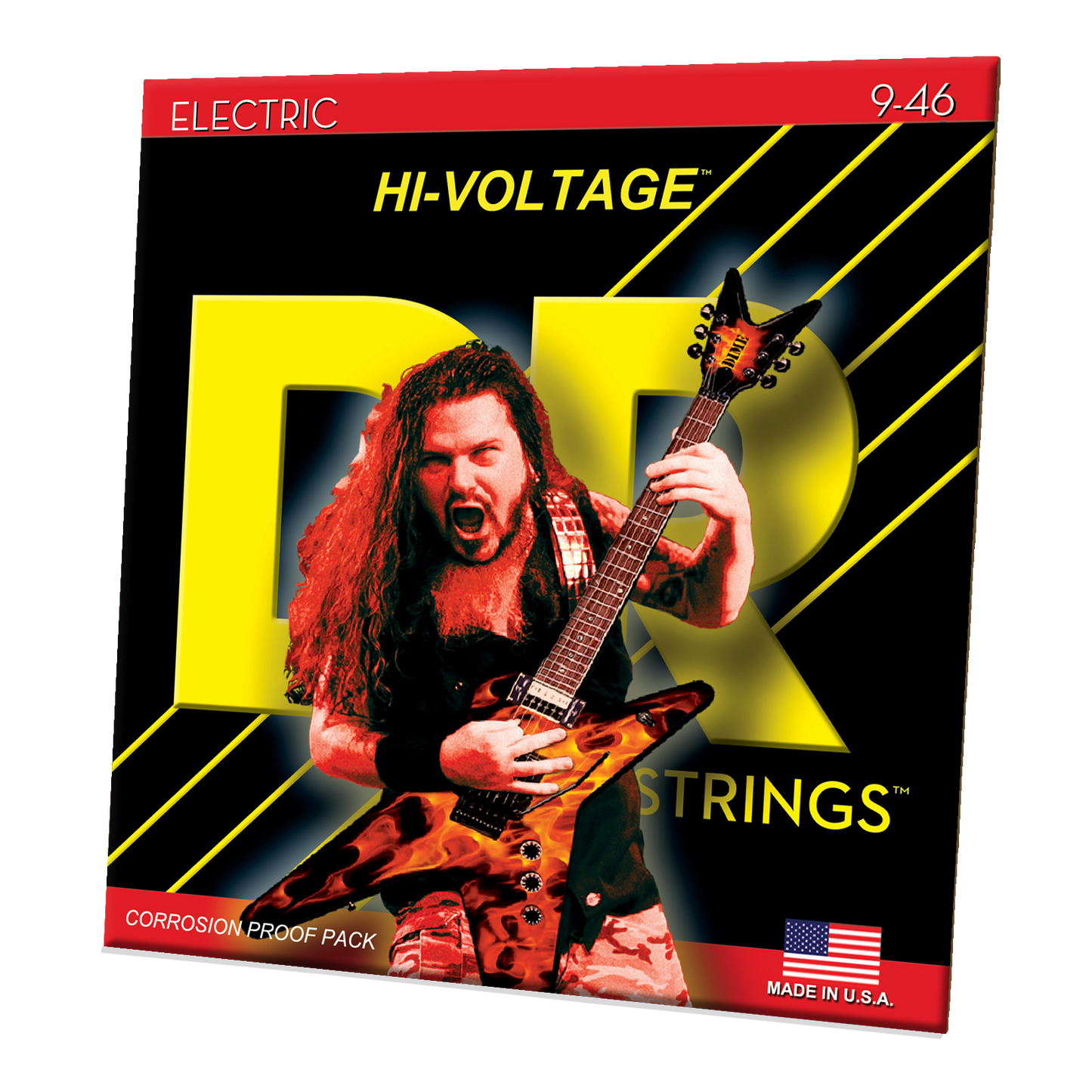 DR Strings DR HI-VOLTAGE Dimebag Darrell Signature Series Electric Guitar String Set - 9-46 Light-Medium DGB-9/46