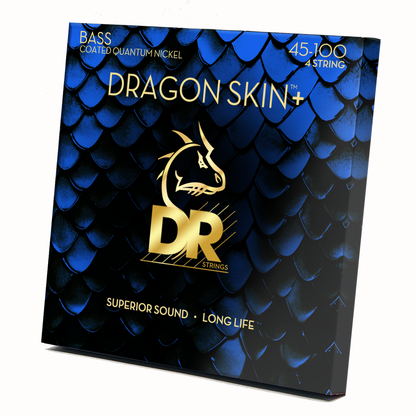 DR Strings DR Dragon Skin+ Quantum Nickel Electric Bass Strings Long Scale Set - 4-String 45-100 DBQ-45/100