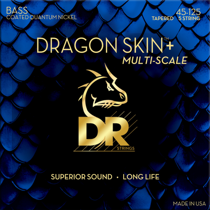 DR Strings DR Dragon Skin+ Quantum Nickel Electric Bass Strings Multi-Scale Set - 5-String 45-125t DBQM5-45