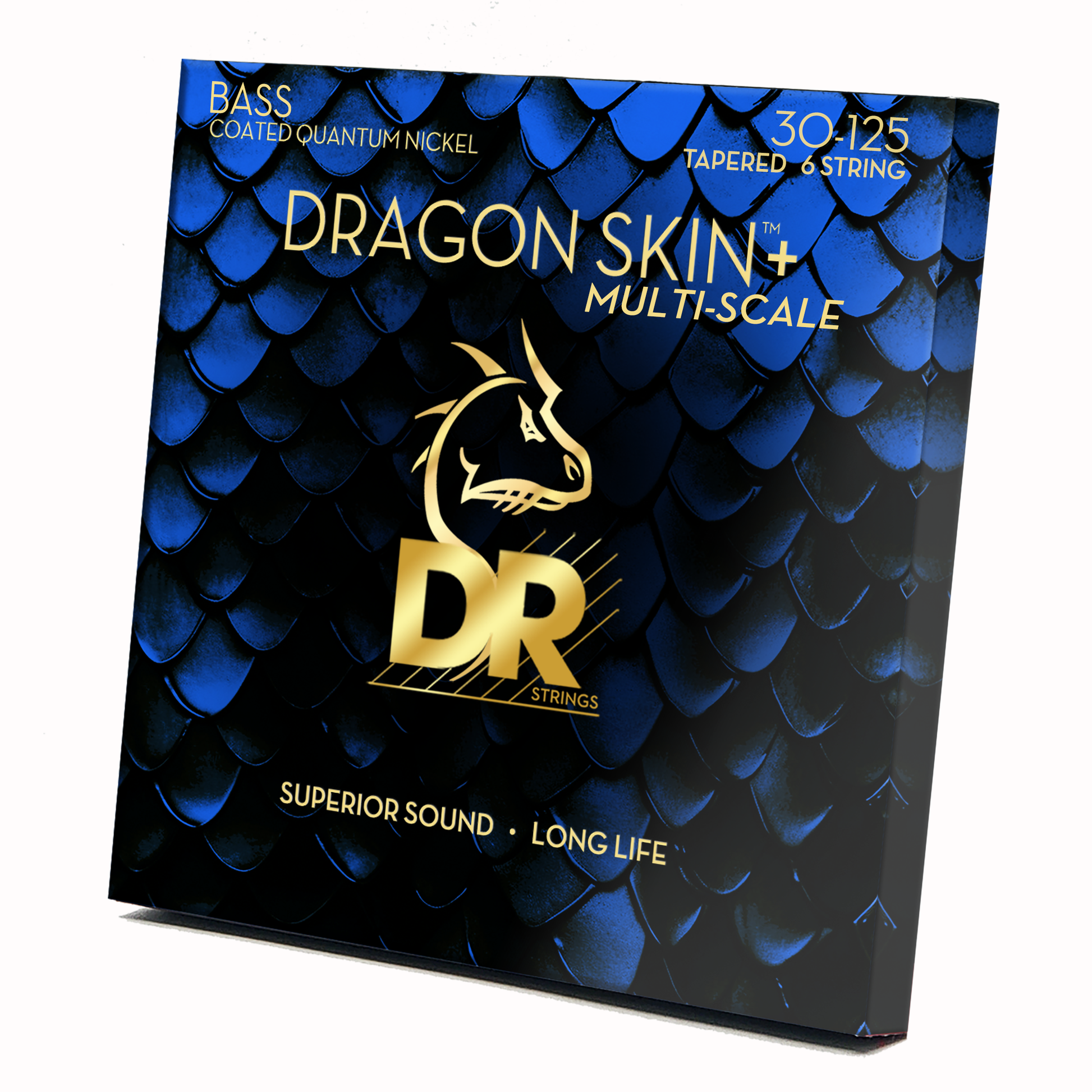 DR Strings DR Dragon Skin+ Quantum Nickel Electric Bass Strings Multi-Scale Set - 6-String 30-125t DBQM6-30