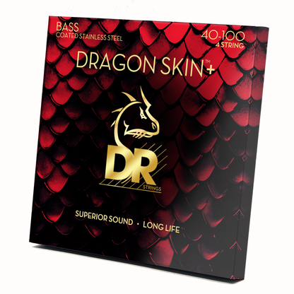 DR Strings DR Dragon Skin+ Stainless Steel Electric Bass Strings Long Scale Set - 4-String 40-100 DBS-40